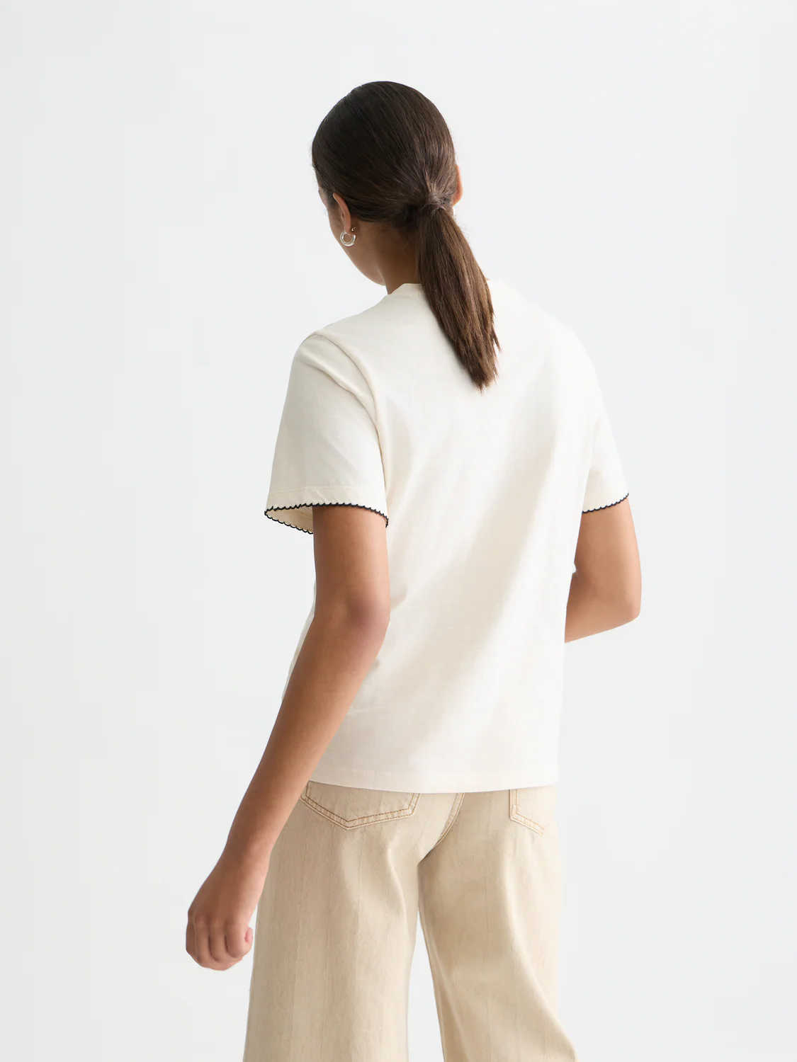 Embroidered slub T-shirt - Image 18