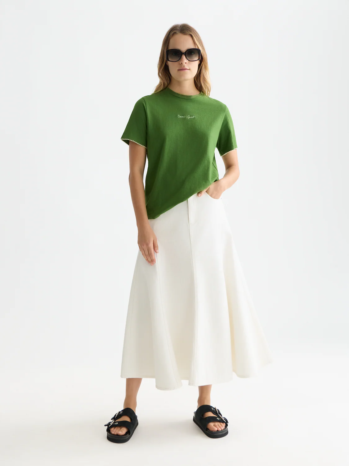 Embroidered slub T-shirt - Image 2