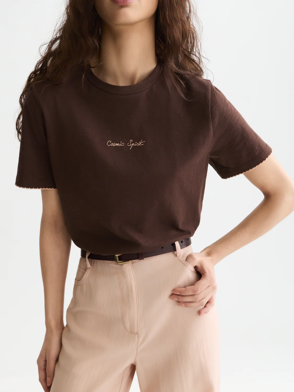 Embroidered slub T-shirt - Image 24
