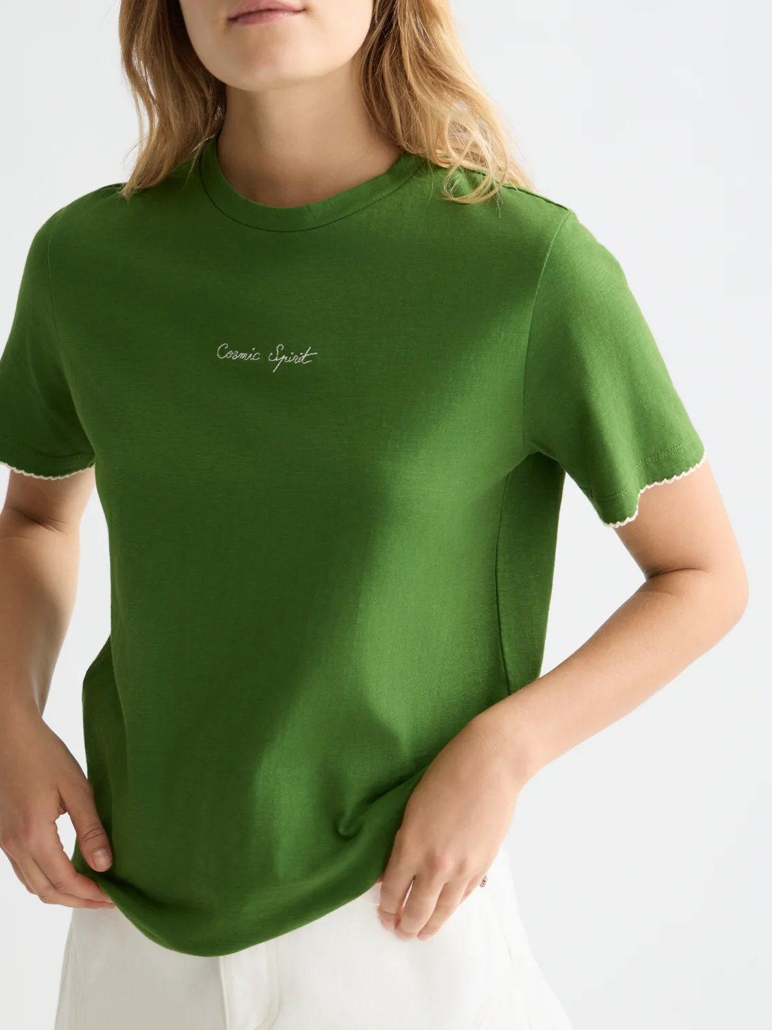 Embroidered slub T-shirt - Image 3