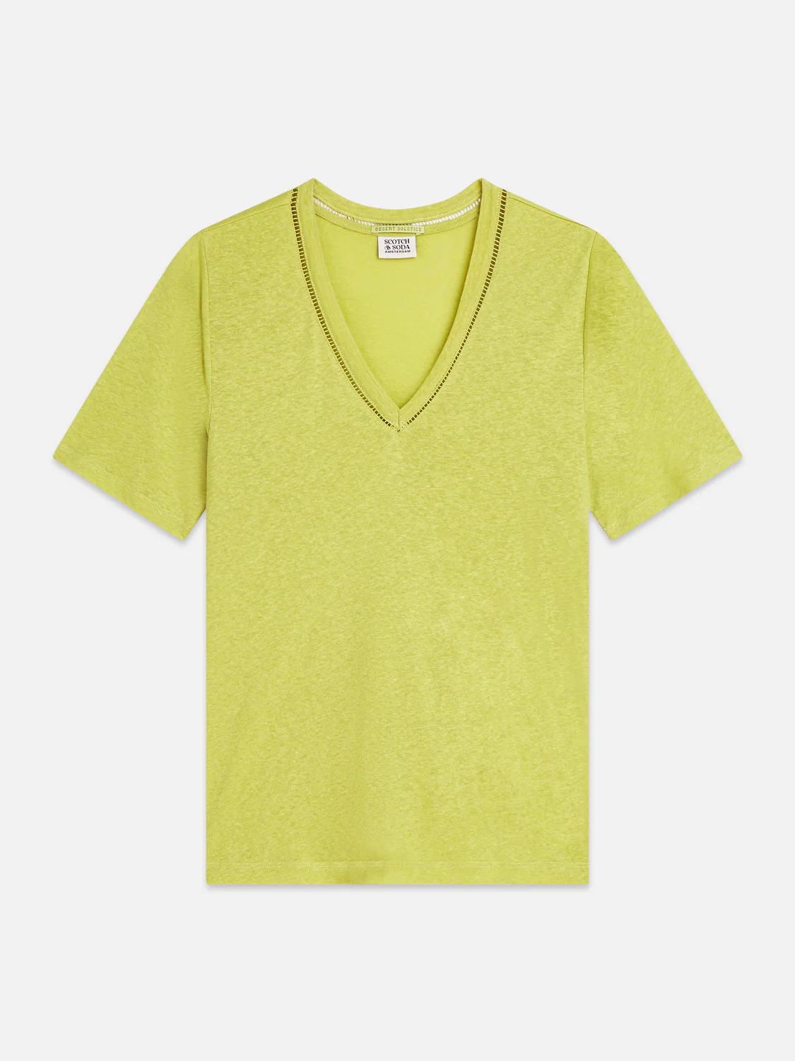 Linen V-neck T-shirt - Image 19