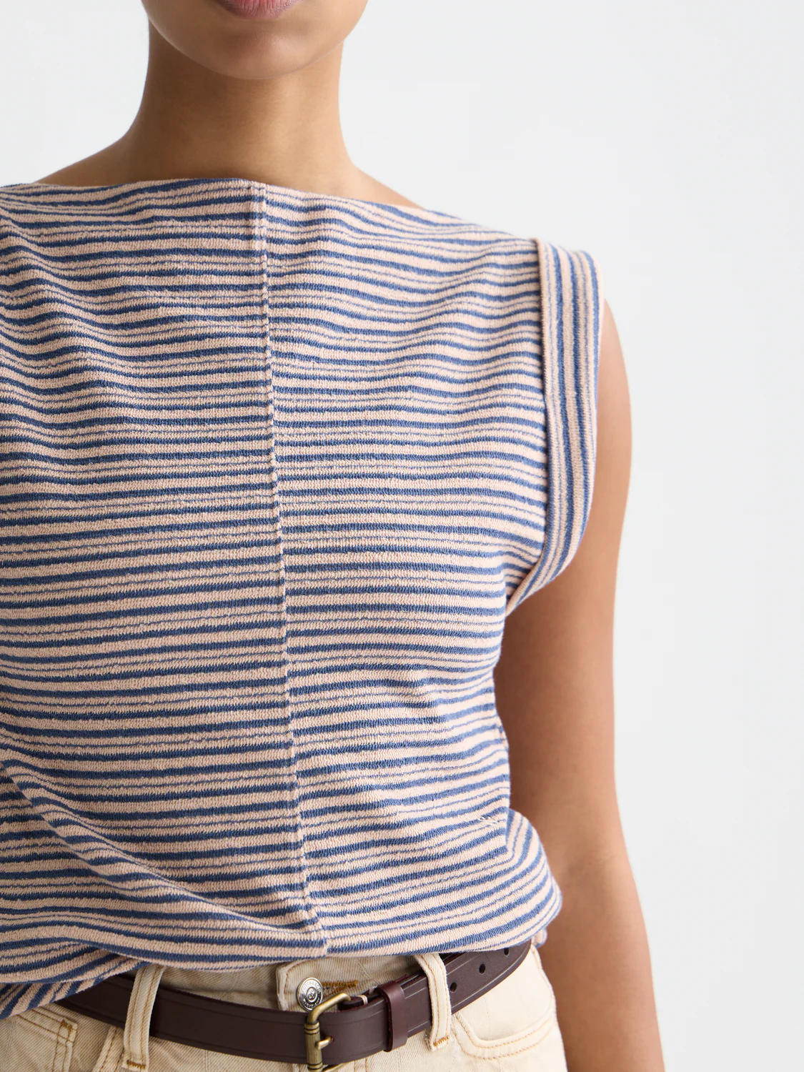Striped Rolled Sleeve T-shirt - Image 3