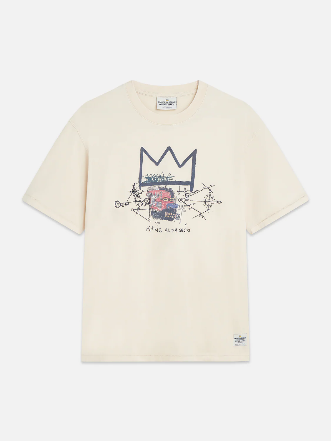 Scotch & Soda x Basquiat Washed Artwork Relaxed-Fit T-Shirt - Image 5