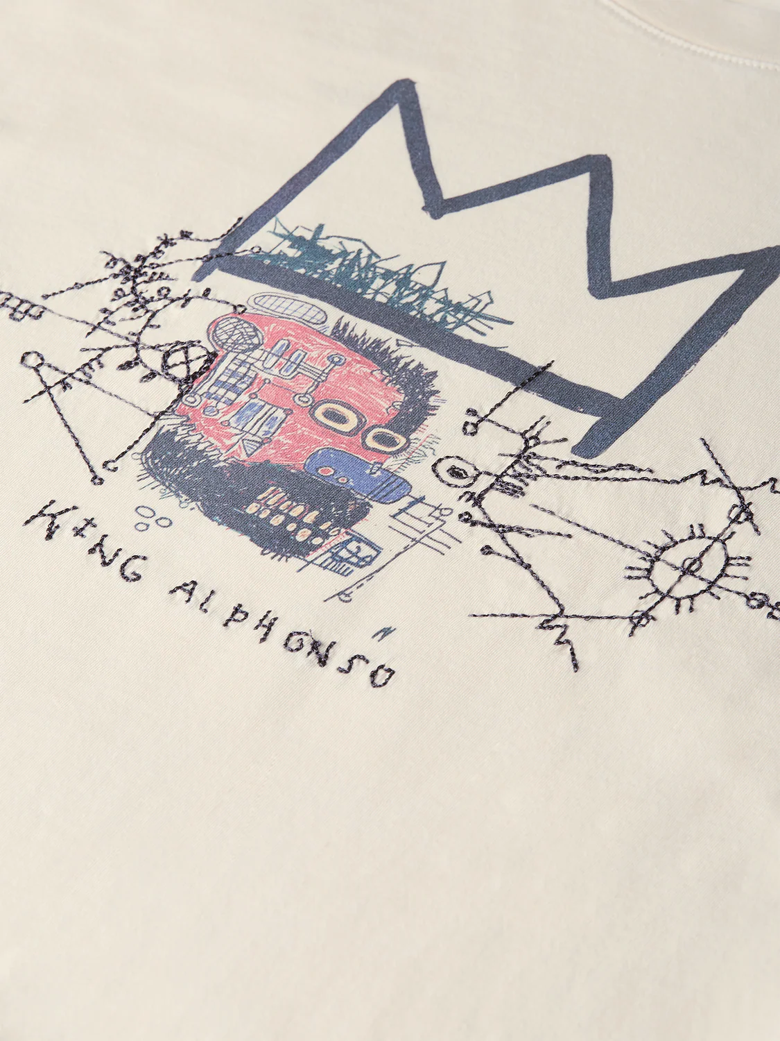 Scotch & Soda x Basquiat Washed Artwork Relaxed-Fit T-Shirt - Image 7