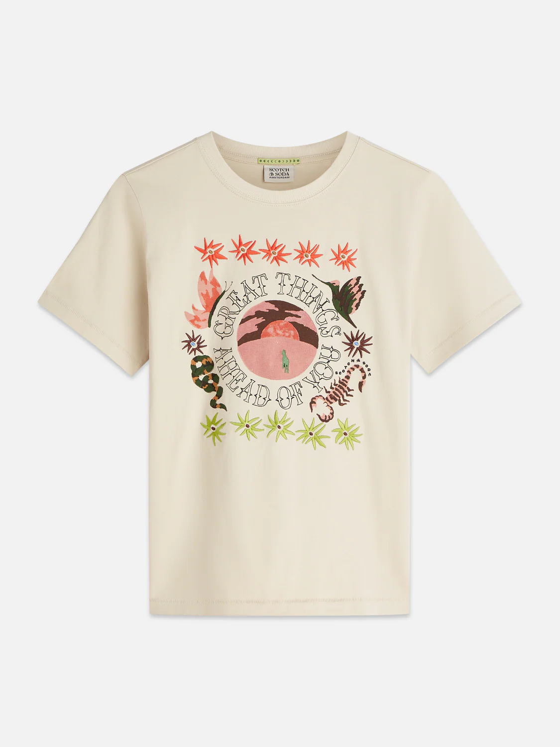 Embroidered artwork T-shirt - Image 5