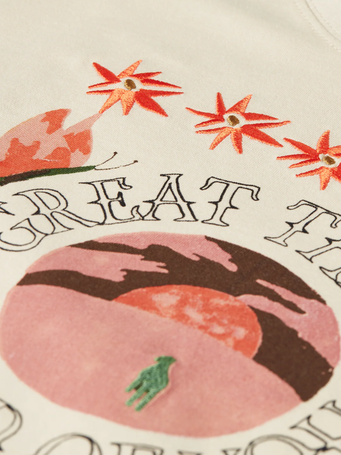 Embroidered artwork T-shirt - Image 6