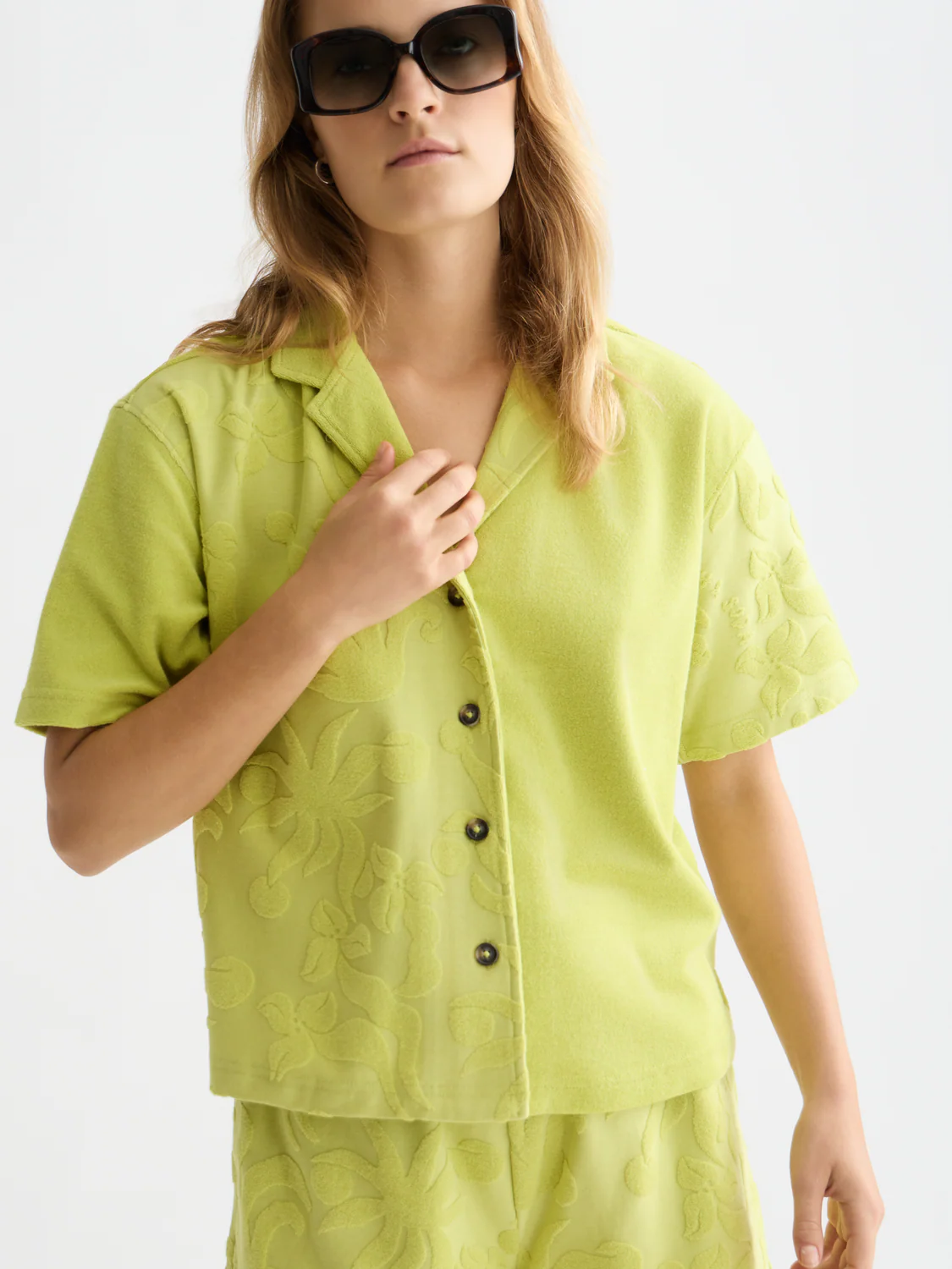 Towelling short sleeve shirt - Image 10