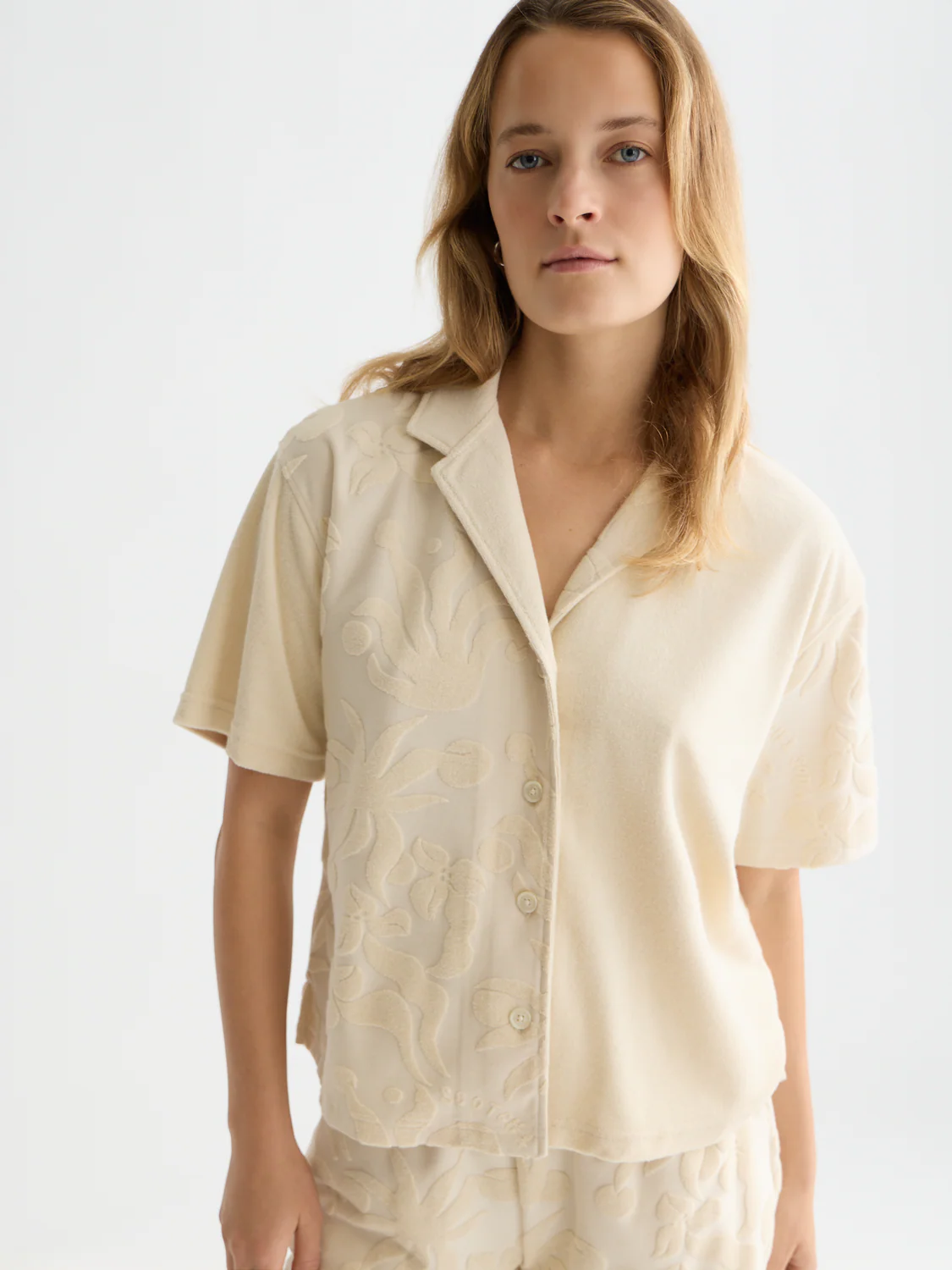 Towelling short sleeve shirt - Image 3