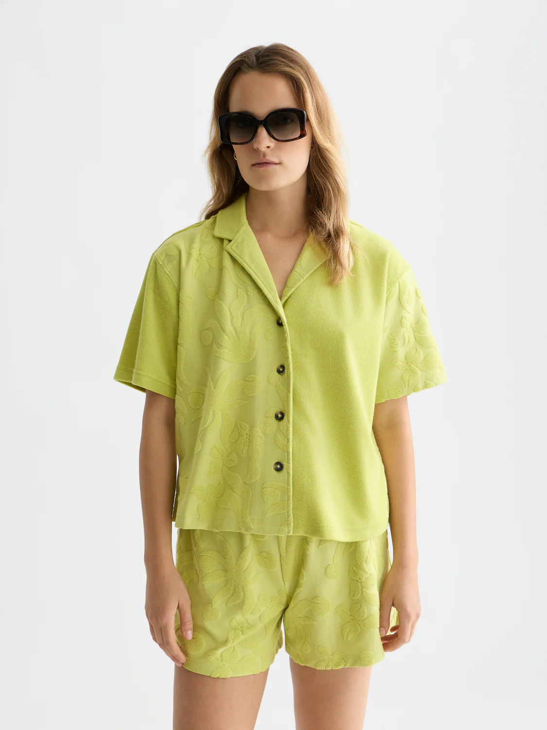 Towelling short sleeve shirt - Image 8