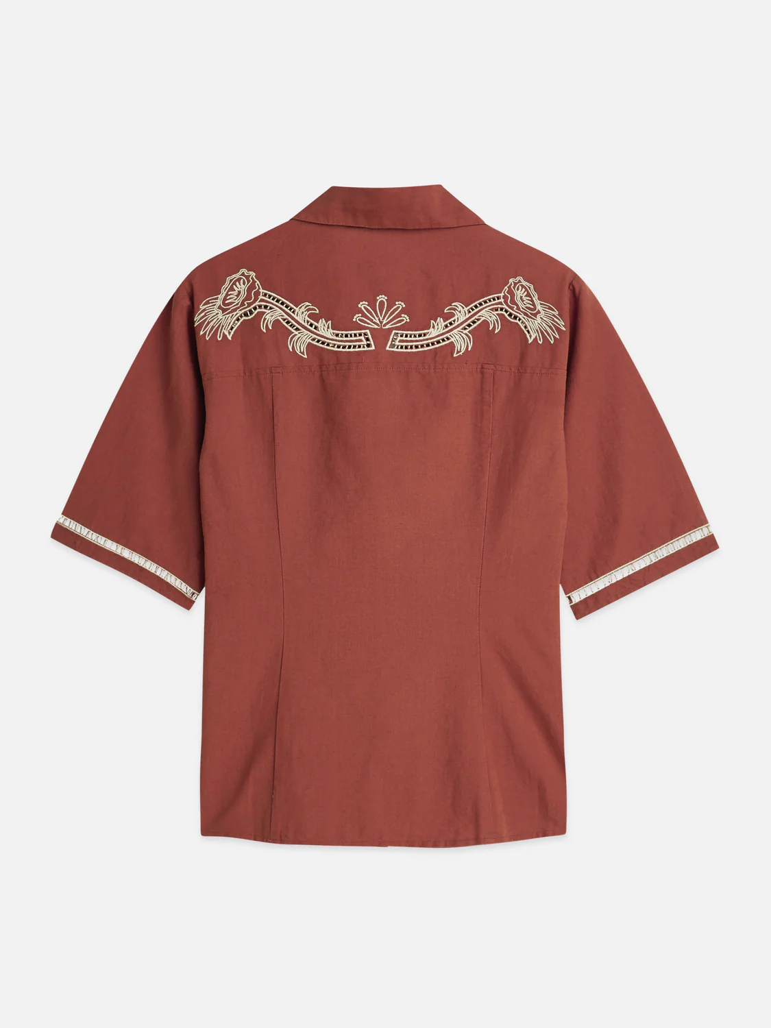 Embroidered short sleeved fitted shirt - Image 6