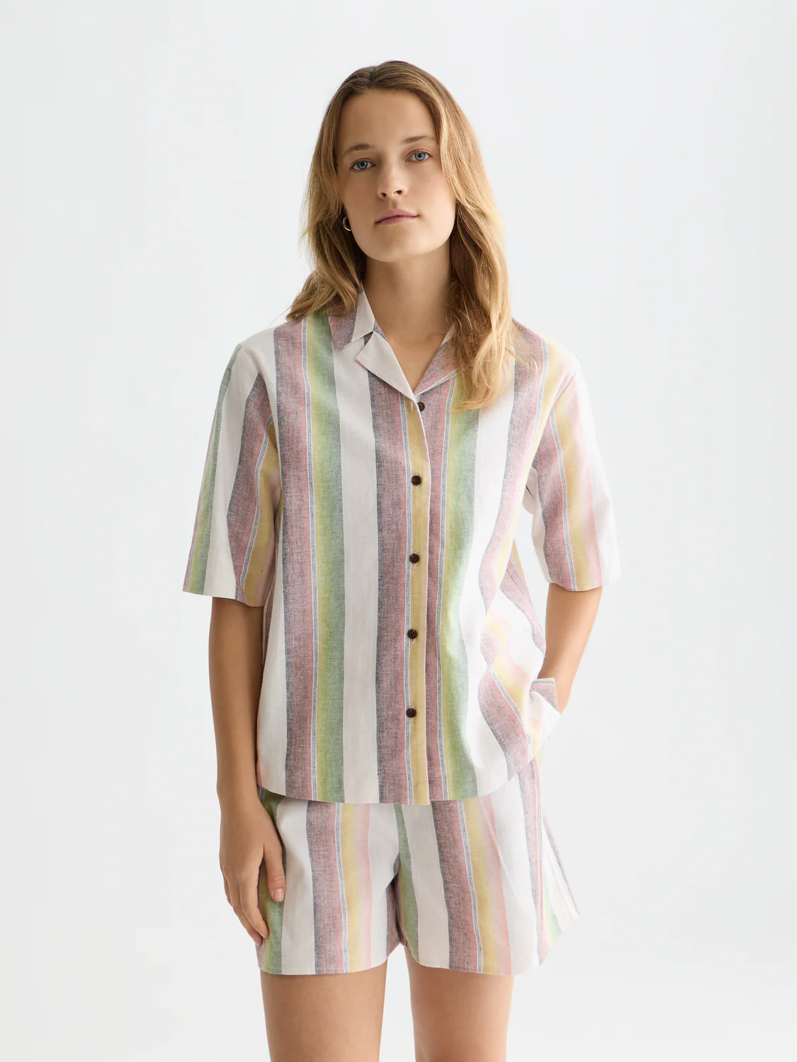 Striped short sleeve shirt