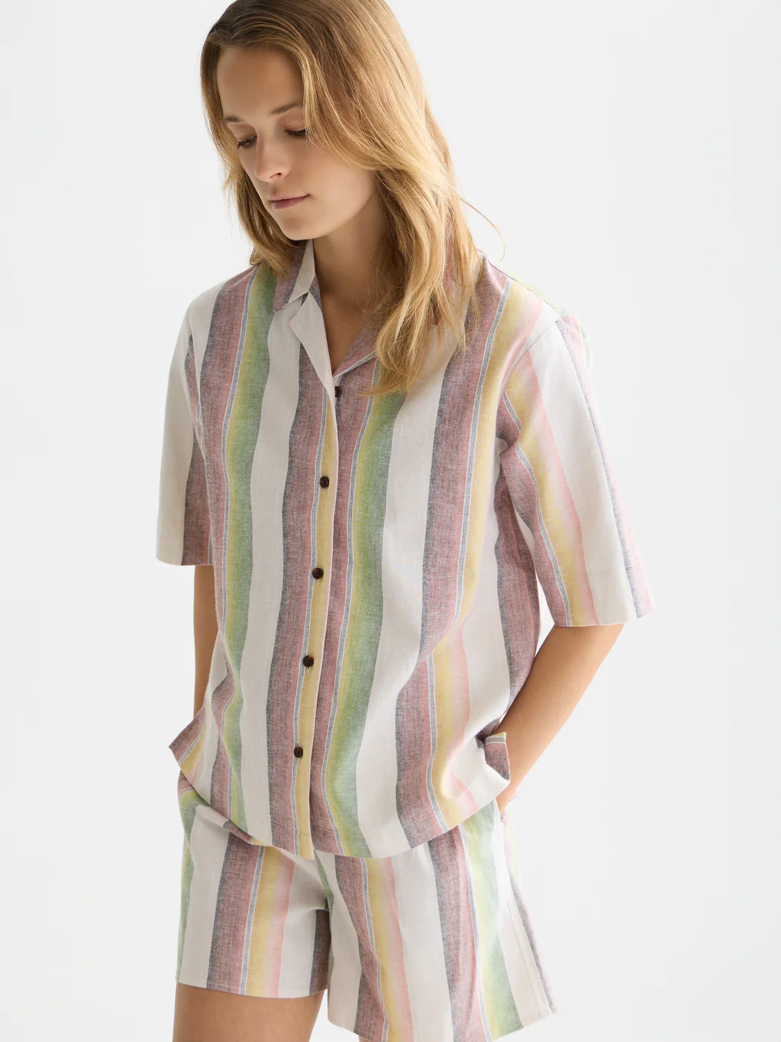 Striped short sleeve shirt - Image 3