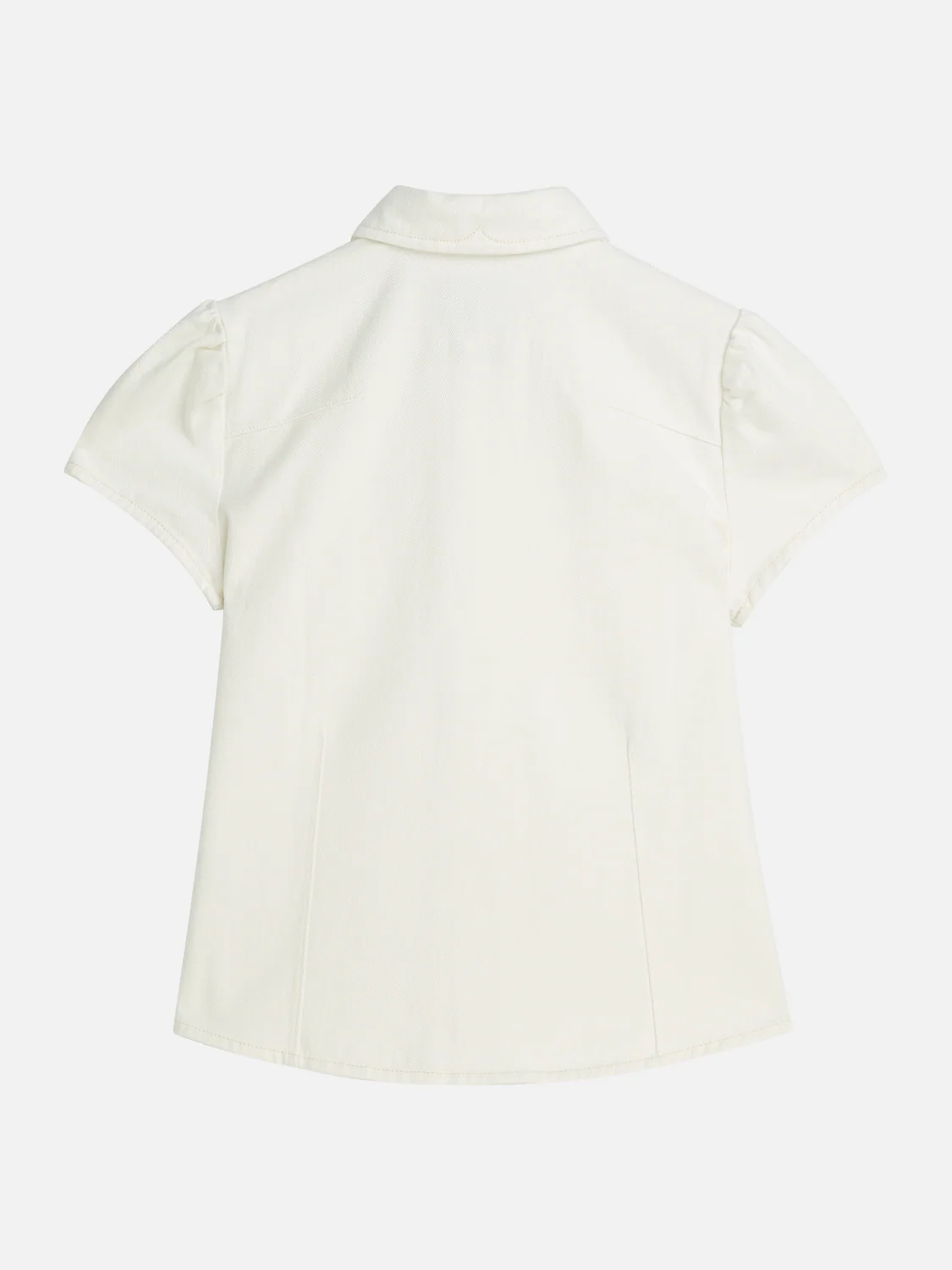 Cap sleeve denim shirt - Image 6