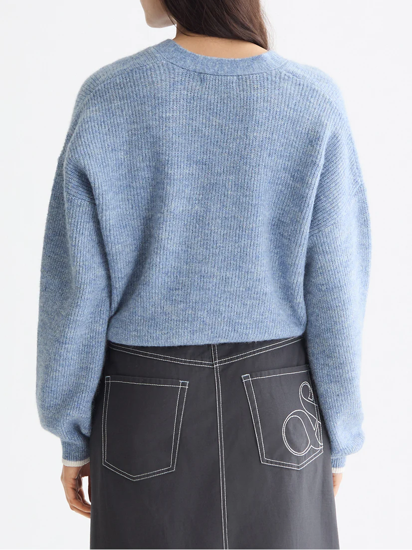 Fuzzy relaxed cardigan - Image 9