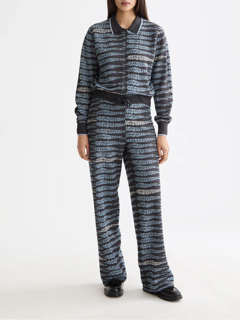 Lurex jacquard cardigan - Image 2