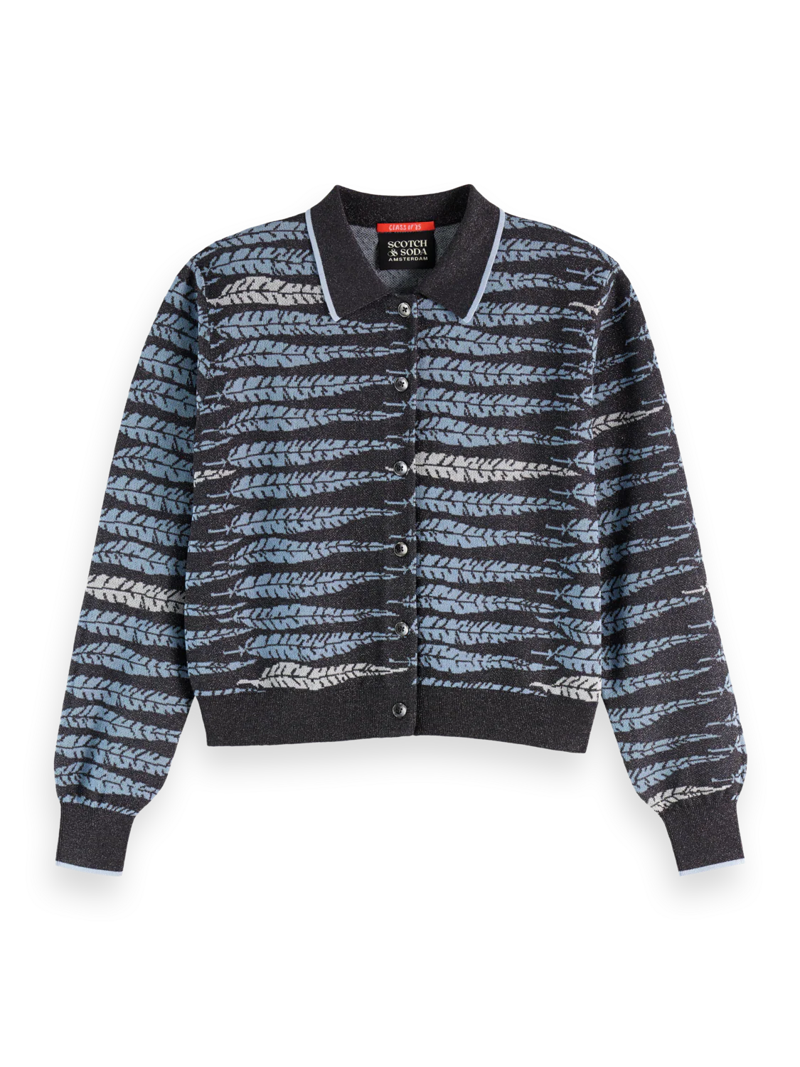 Lurex jacquard cardigan - Image 4