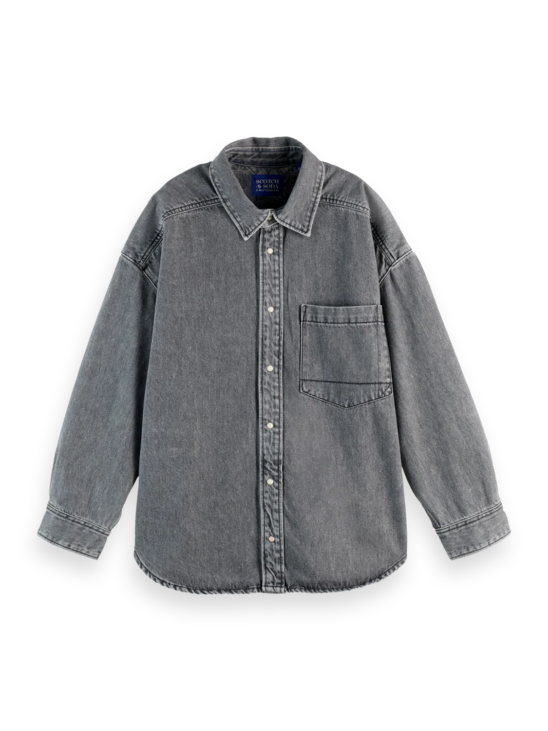Washed denim overshirt - Image 5