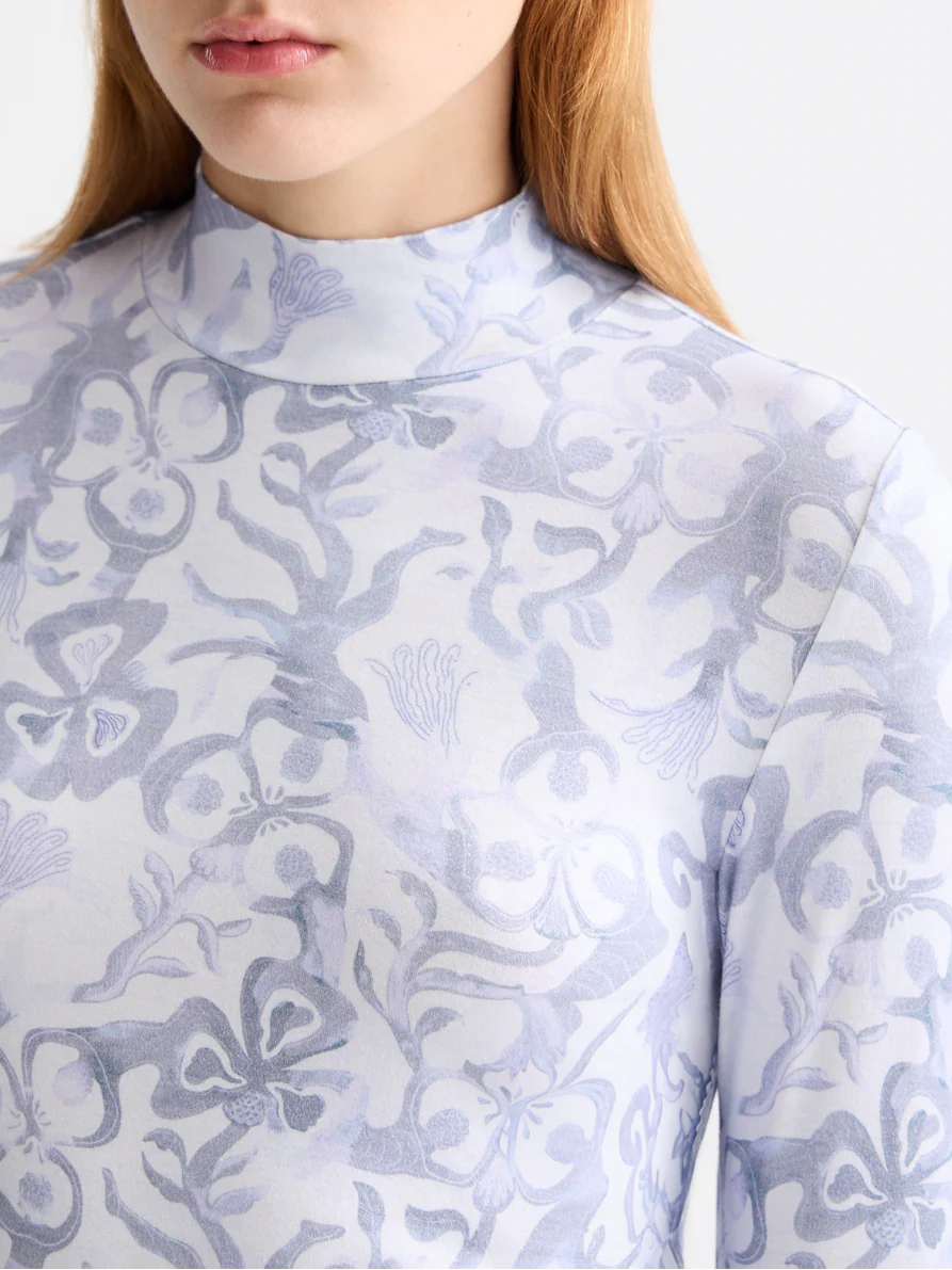 All over printed mock neck long sleeve T-shirt - Image 10