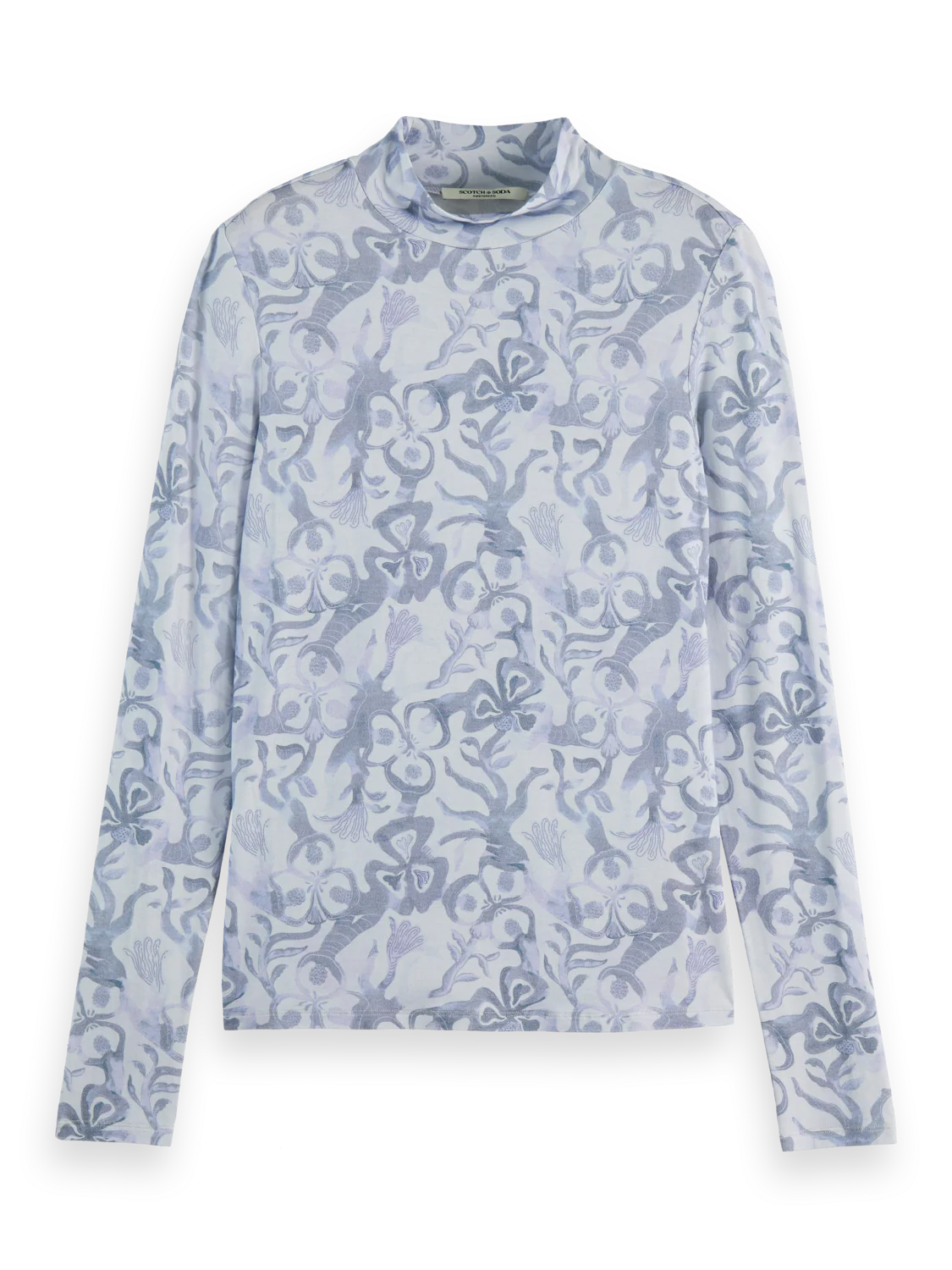 All over printed mock neck long sleeve T-shirt - Image 11