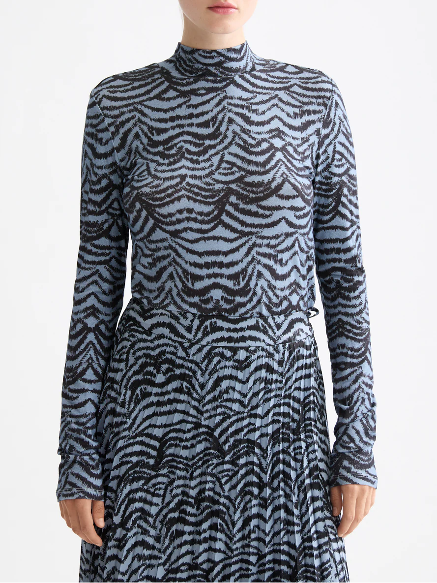 All over printed mock neck long sleeve T-shirt - Image 14