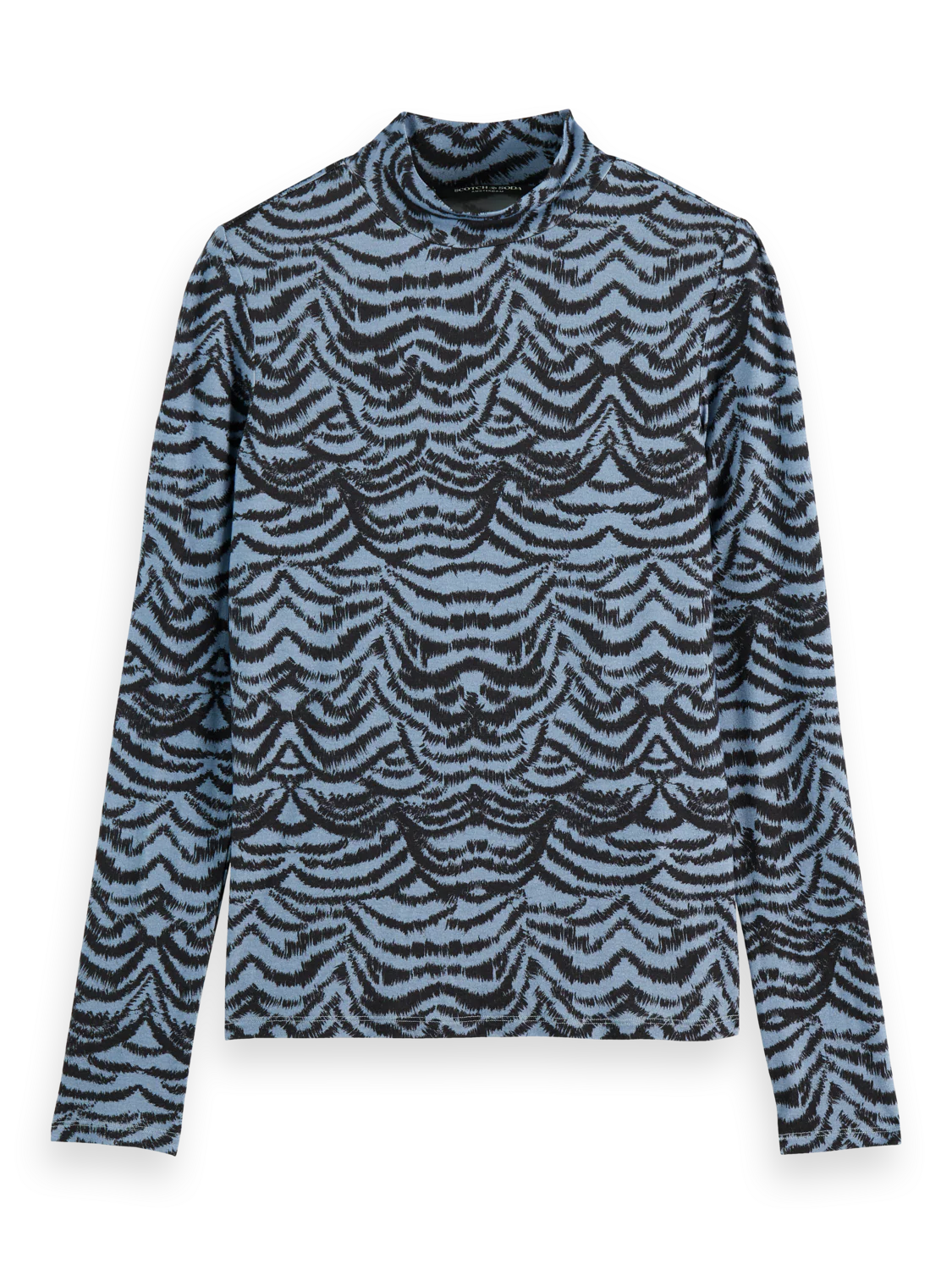 All over printed mock neck long sleeve T-shirt - Image 18