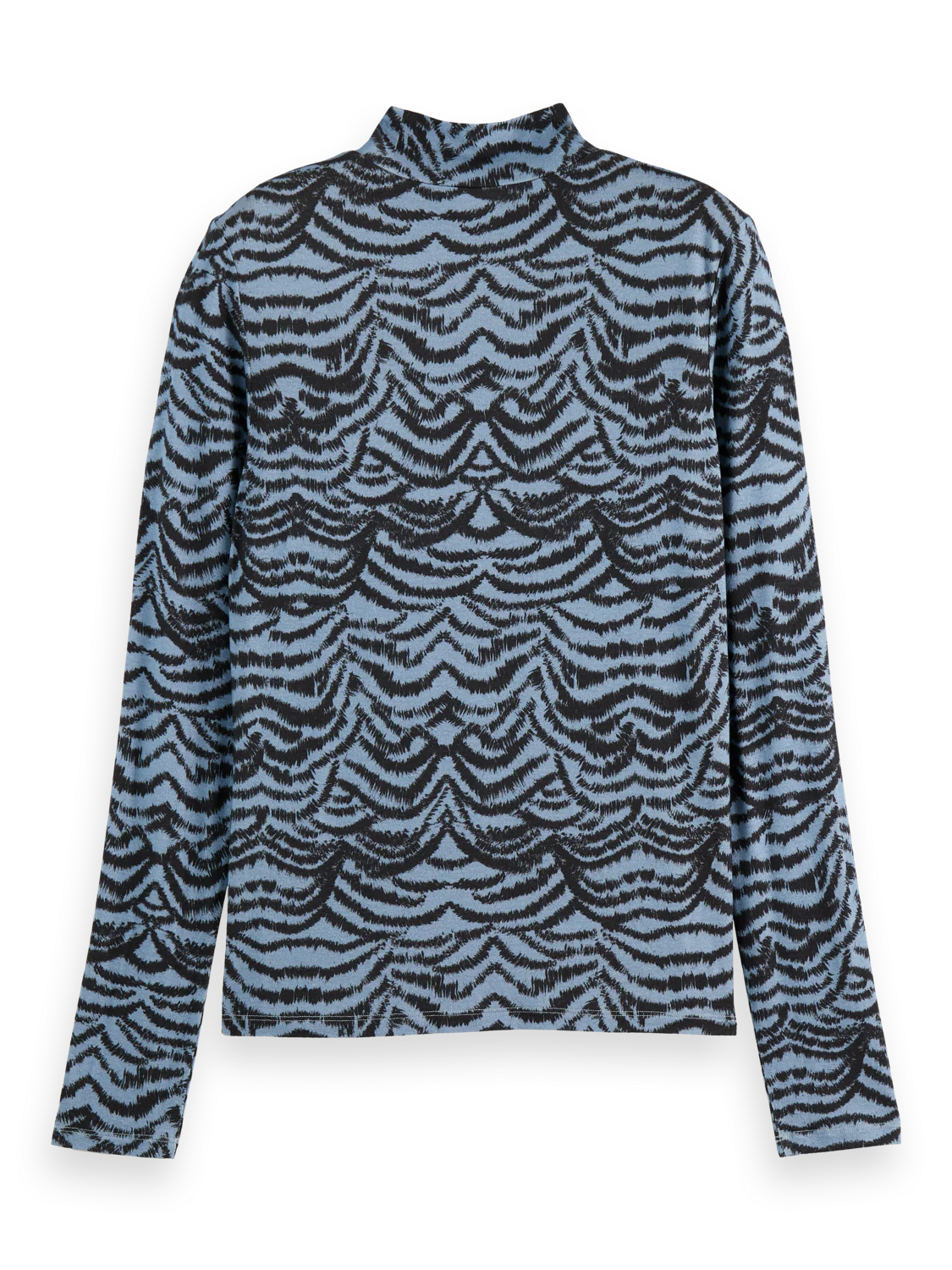 All over printed mock neck long sleeve T-shirt - Image 19