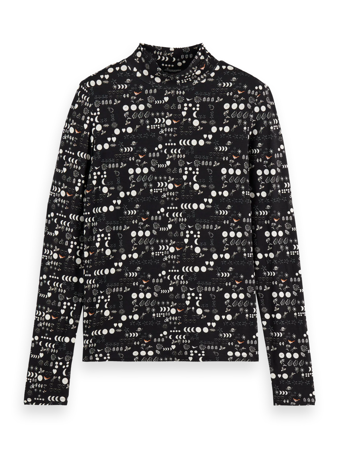 All over printed mock neck long sleeve T-shirt - Image 5