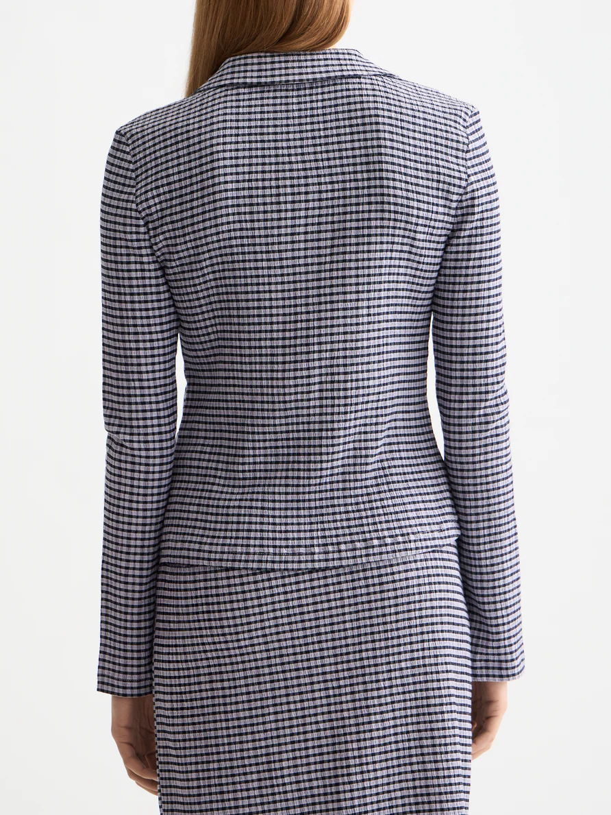 gingham button up long sleeve top - Image 4