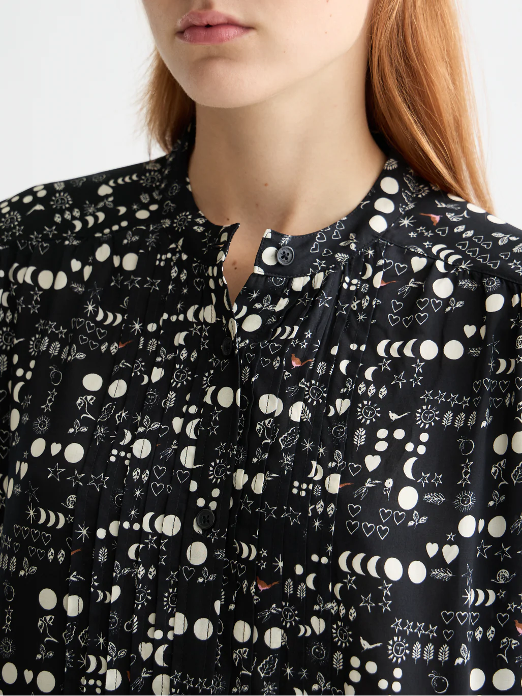 Printed pintuck shirt - Image 3