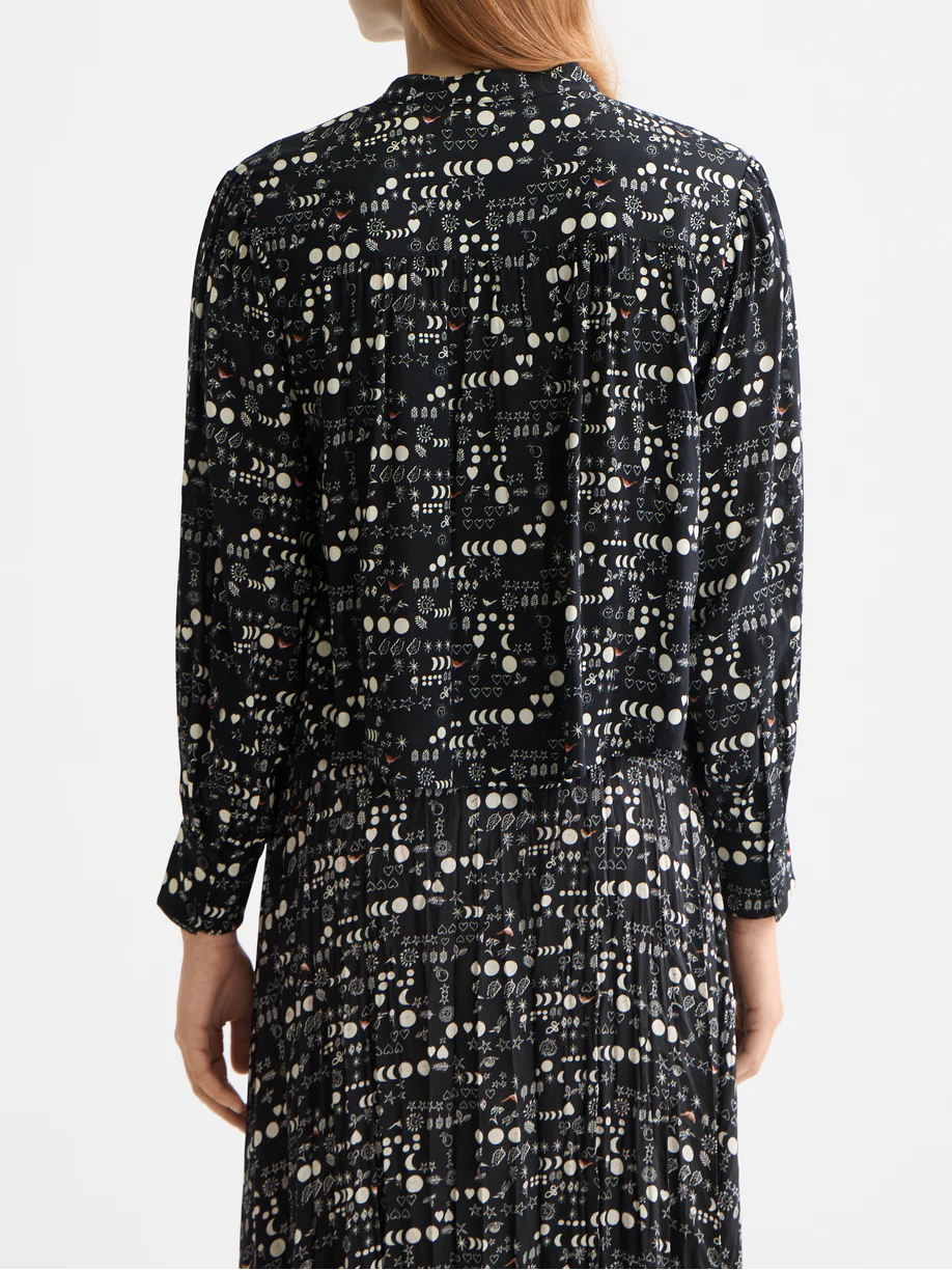 Printed pintuck shirt - Image 4