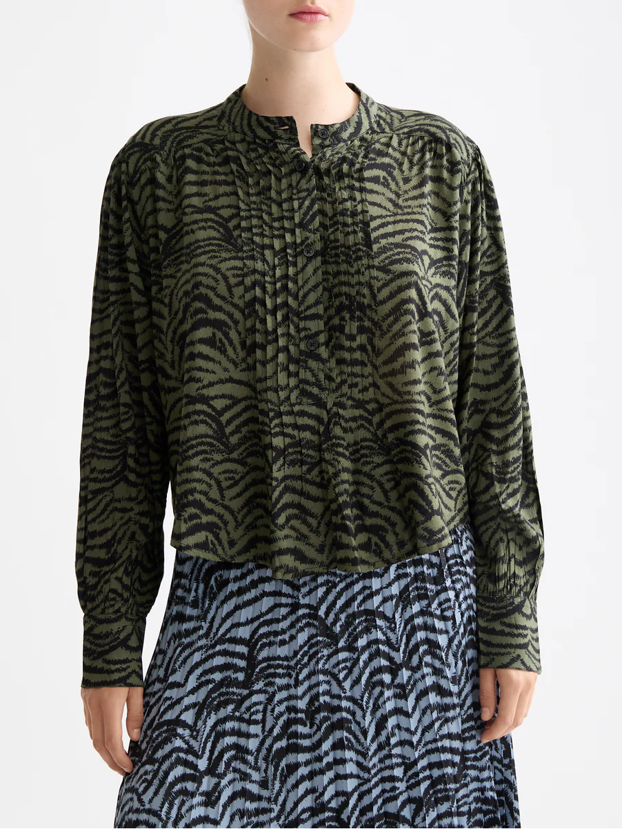 Printed pintuck shirt - Image 8