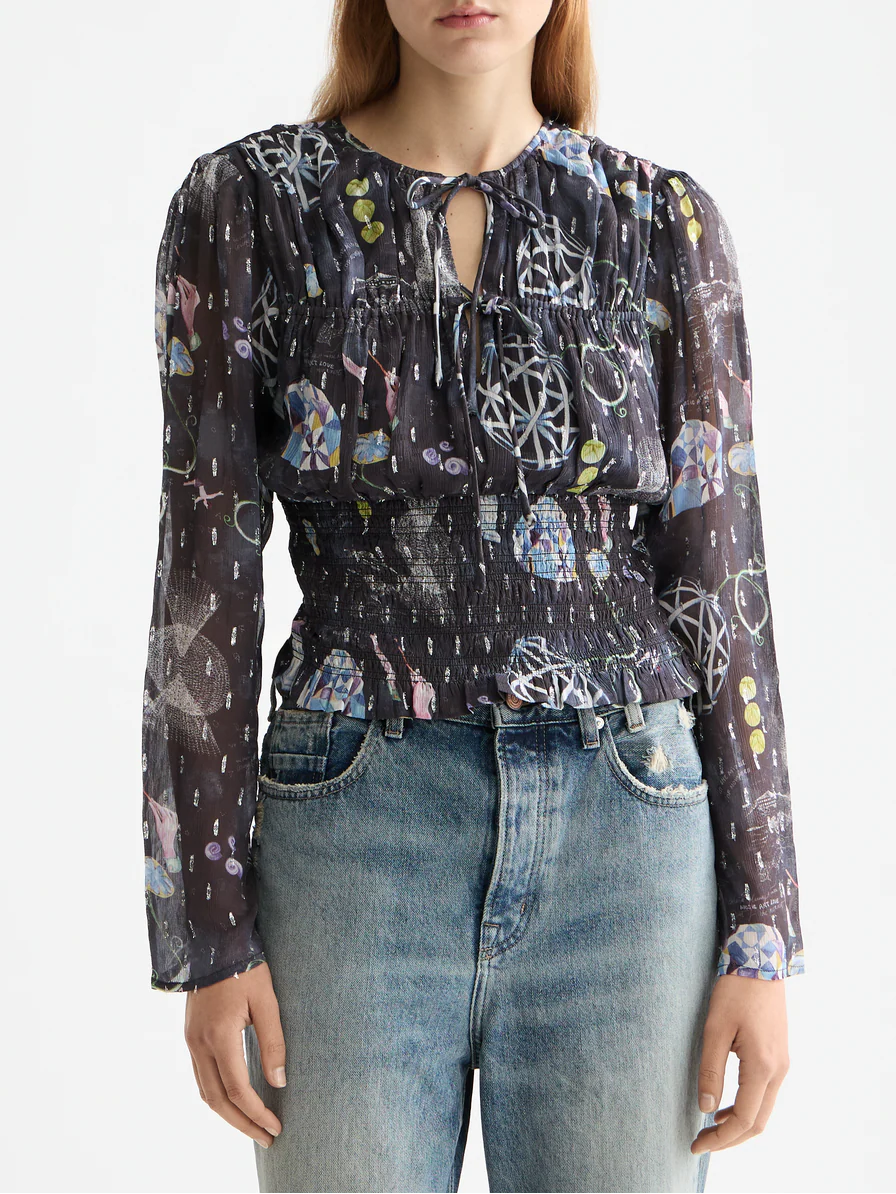 Smocked waist top