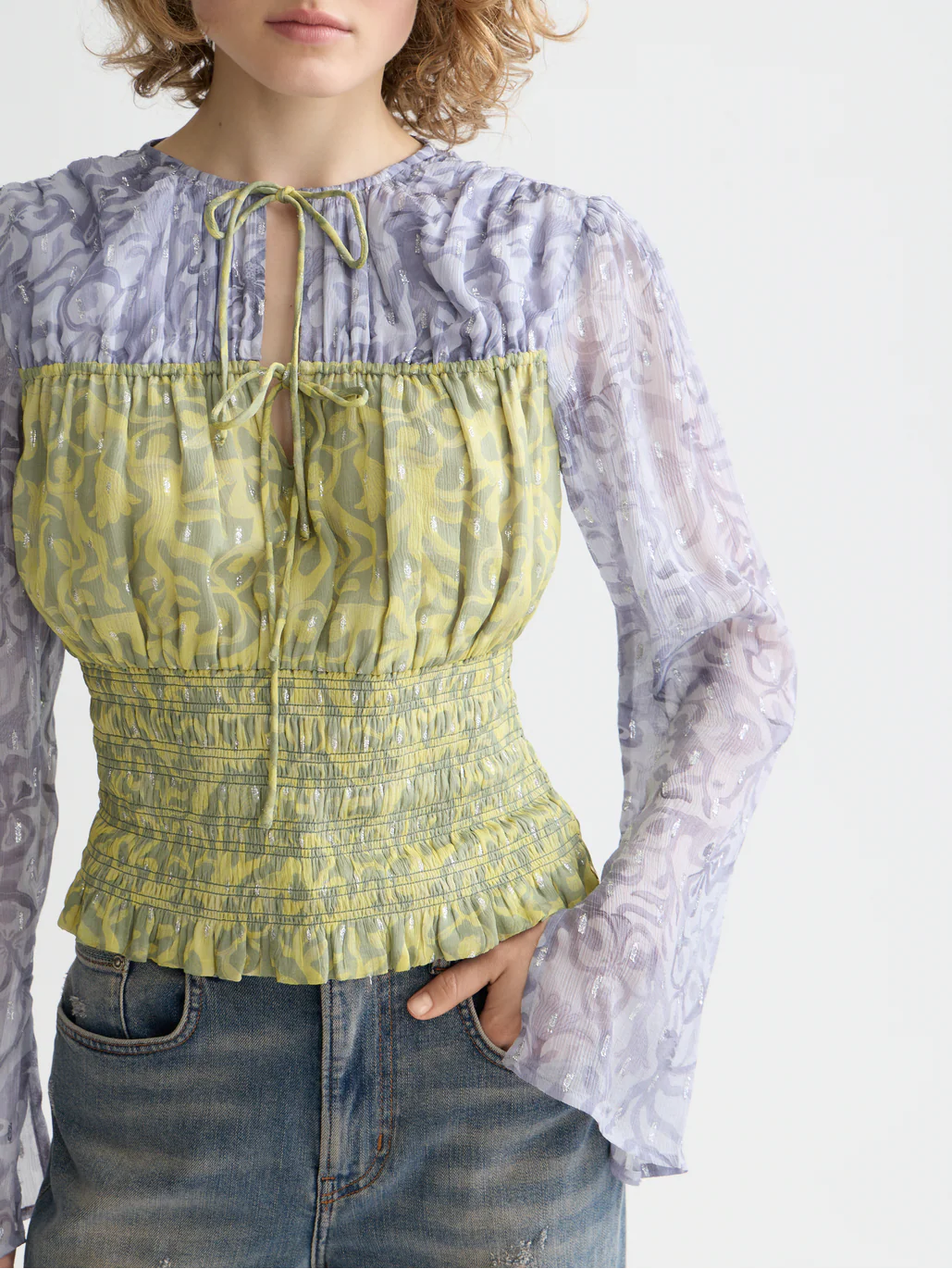 Smocked waist top - Image 10