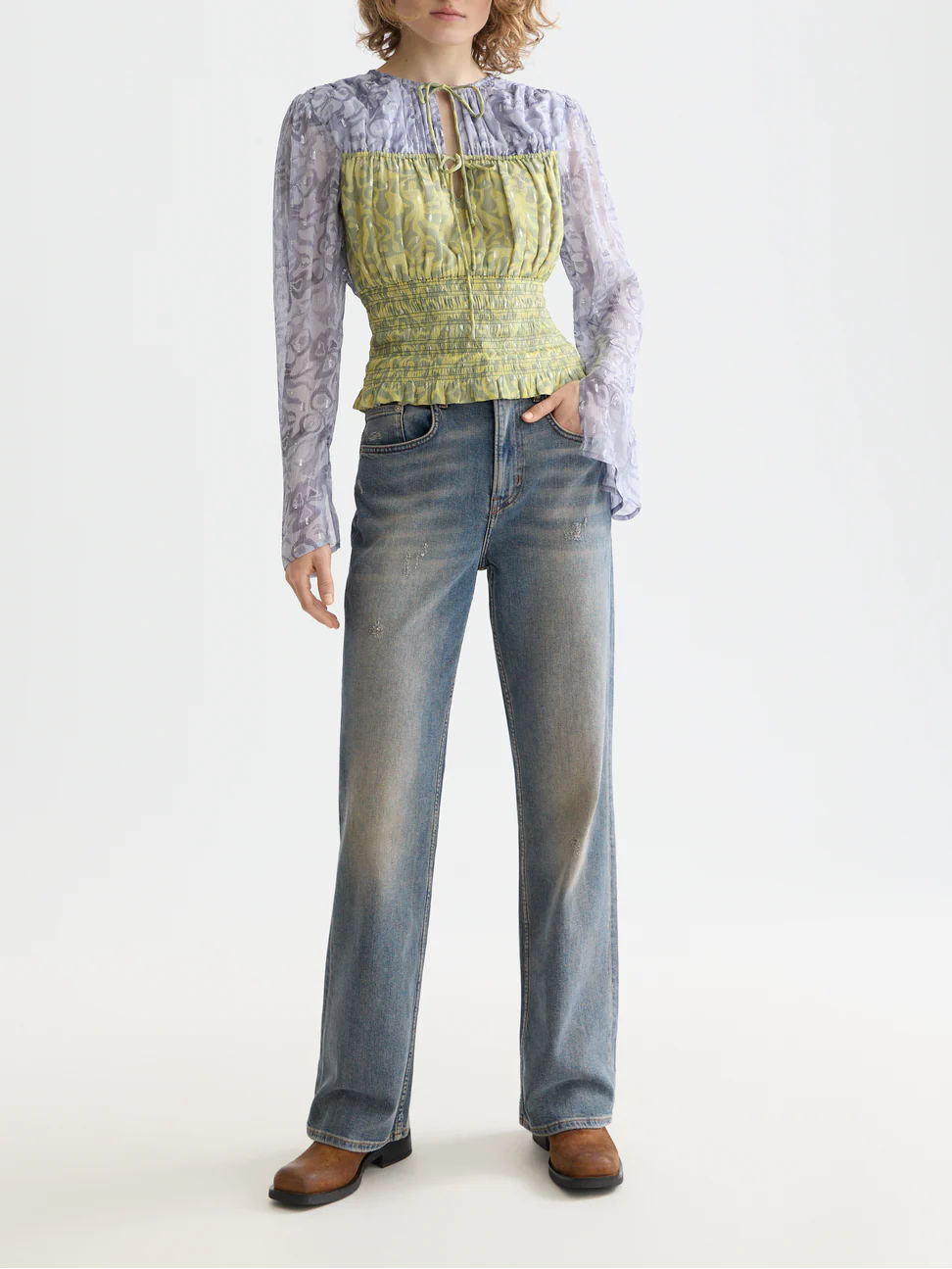 Smocked waist top - Image 9