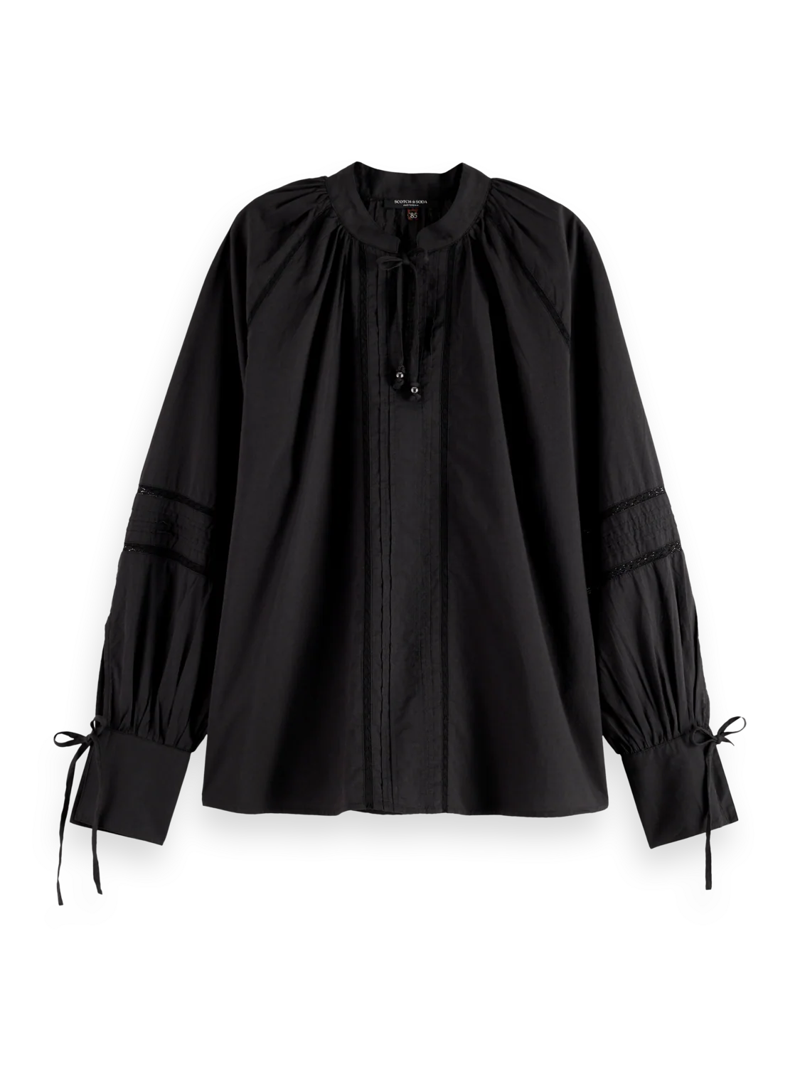 Blouse with lace and ties - Image 5