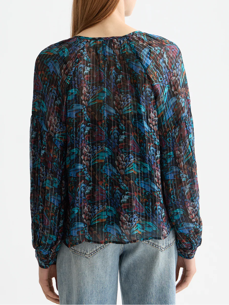 Printed top with ties - Image 4