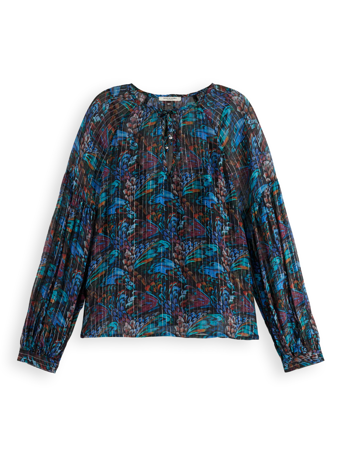 Printed top with ties - Image 5