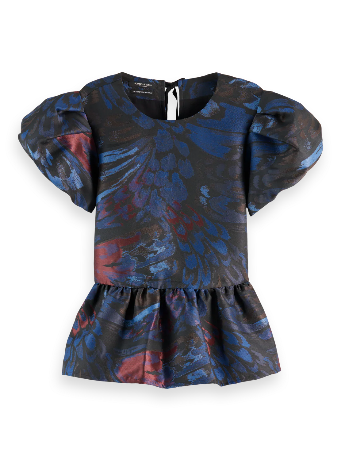 Short sleeve top with peplum - Image 4