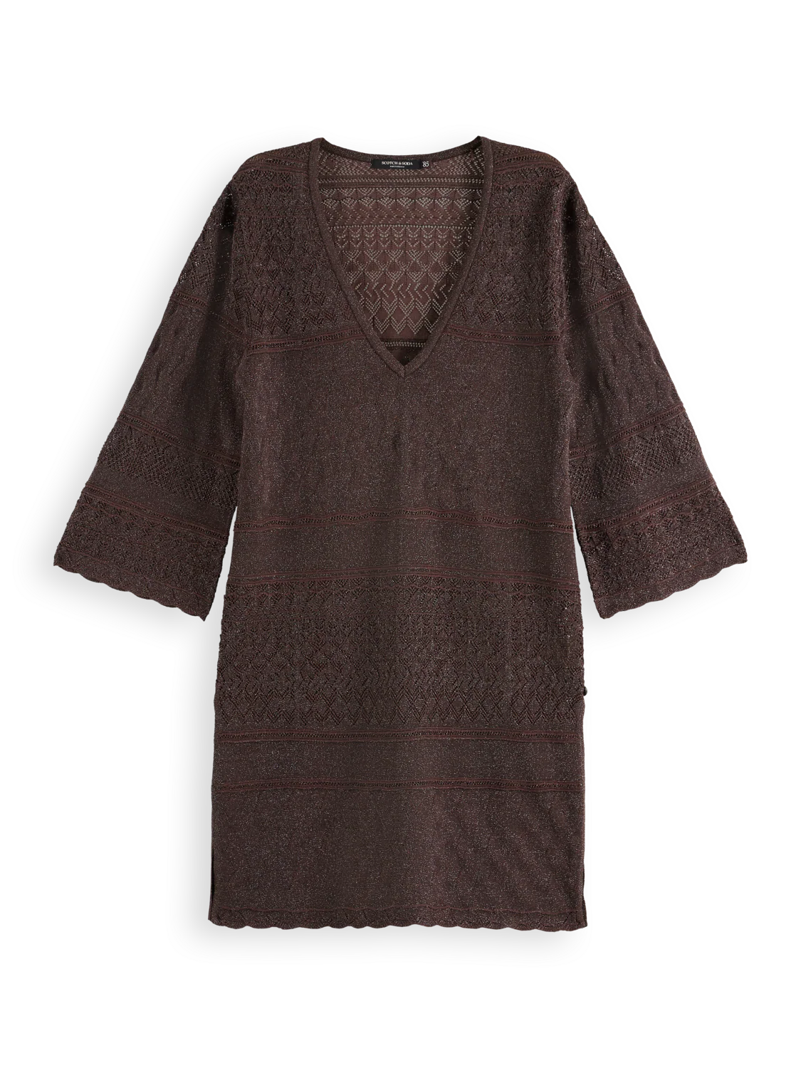 Metallic pointelle pullover - Image 5