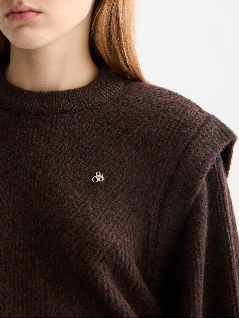 Shoulder detail crew neck pullover - Image 3