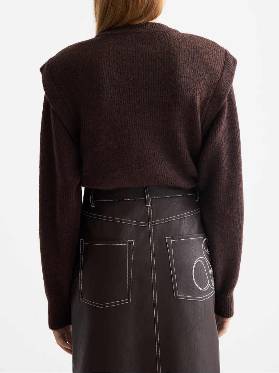 Shoulder detail crew neck pullover - Image 4
