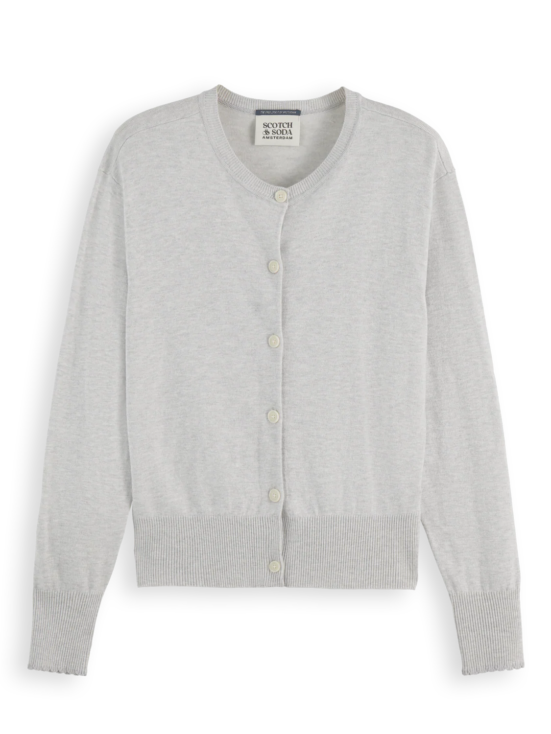 Crew neck relaxed cardigan - Image 10