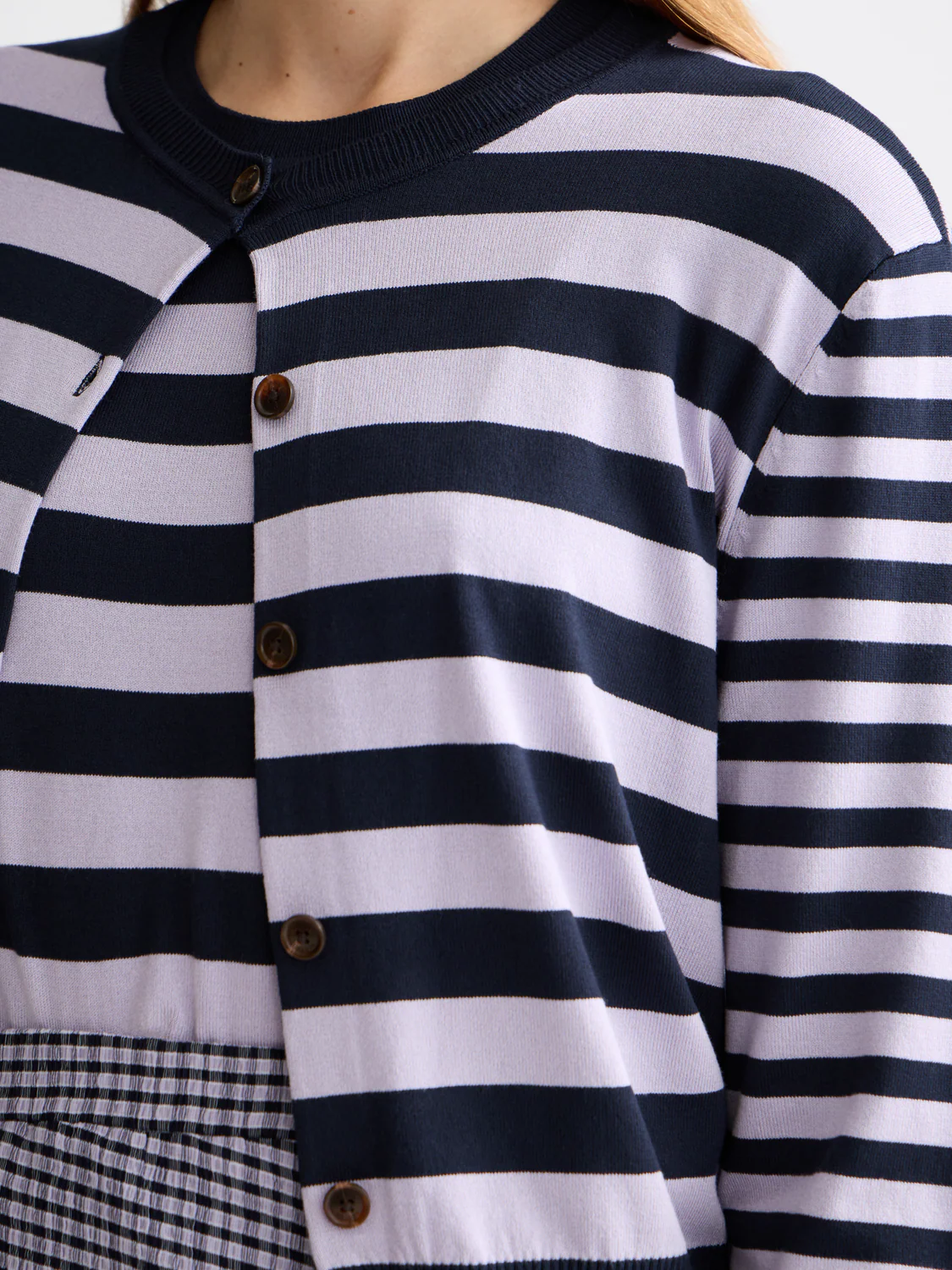Crew neck relaxed cardigan - Image 3