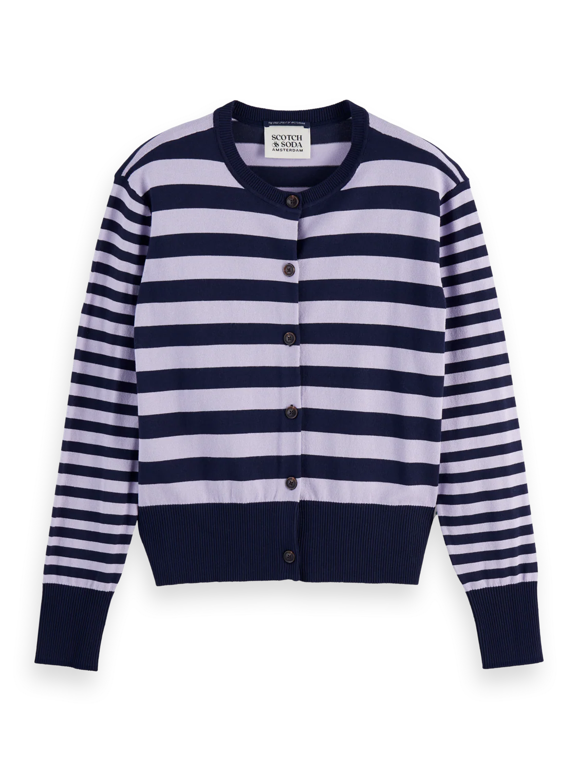 Crew neck relaxed cardigan - Image 4