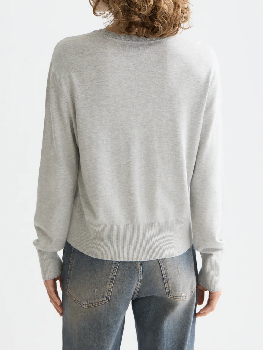 Crew neck relaxed cardigan - Image 9