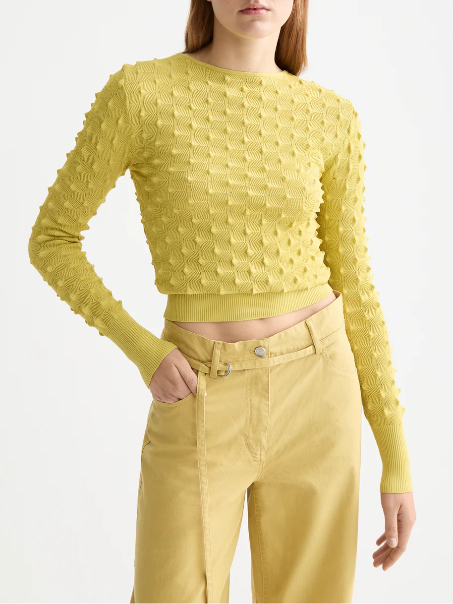 textured stitch pullover