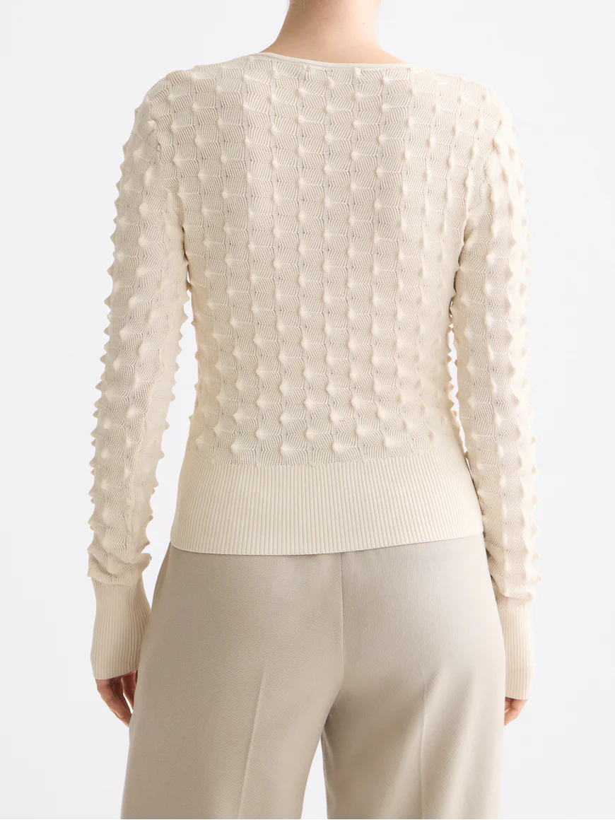 textured stitch pullover - Image 11