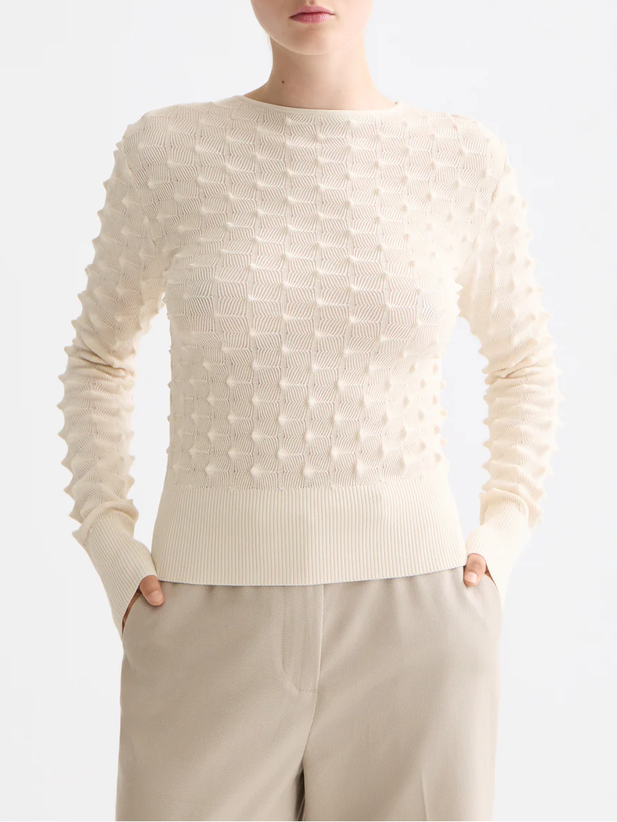 textured stitch pullover - Image 8