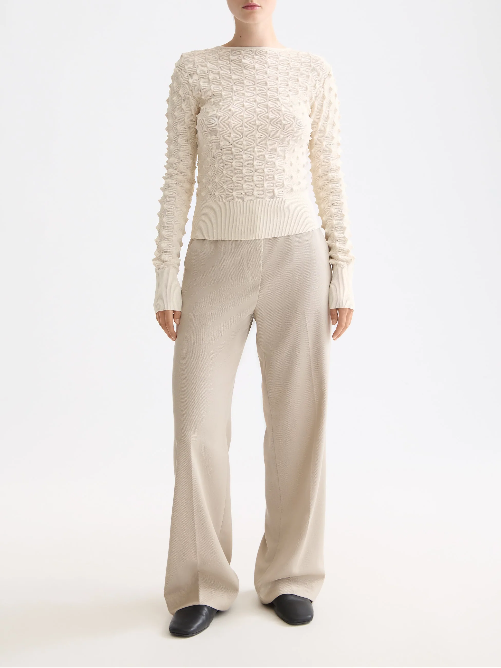 textured stitch pullover - Image 9