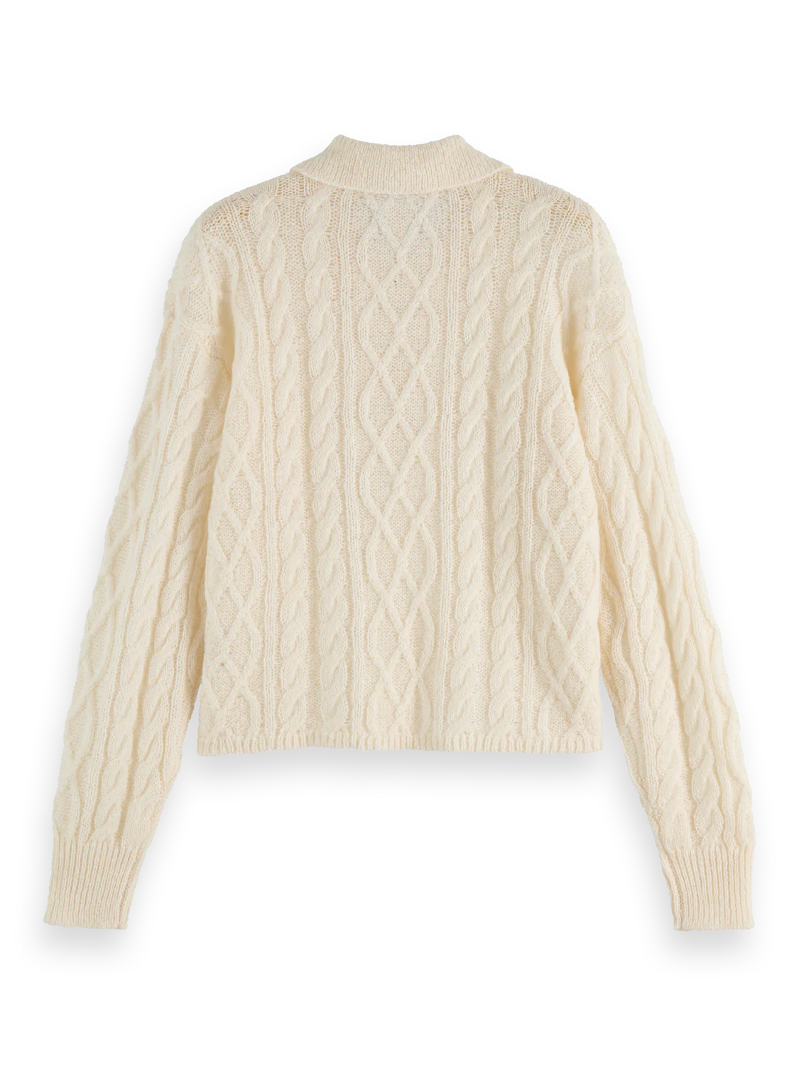 Cable stitch polo neck pullover - Image 13